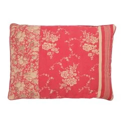 Comptoir De Famille Coussin Dosseret Margot Rouge En Coton