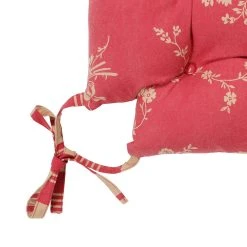 Comptoir De Famille Galette De Chaise Carrée Margot Rouge En Coton -HARMONY Shop 200103 DET02 WEB