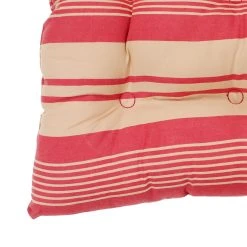 Comptoir De Famille Galette De Chaise Carrée Margot Rouge En Coton -HARMONY Shop 200103 DET04 WEB