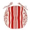 Comptoir De Famille Galette Chaise Ronde Tapissier Naturel Et Rouge D40cm En Coton -HARMONY Shop 201302 DEB WEB