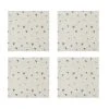 Comptoir De Famille Serviette X4 P'tite Fleur Naturel 40x40cm En Coton -HARMONY Shop 201393 DEB WEB