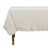 Comptoir De Famille Nappe Carrée Chambray Naturel 160x160cm Coton Et Flex -HARMONY Shop 201399 DEB WEB
