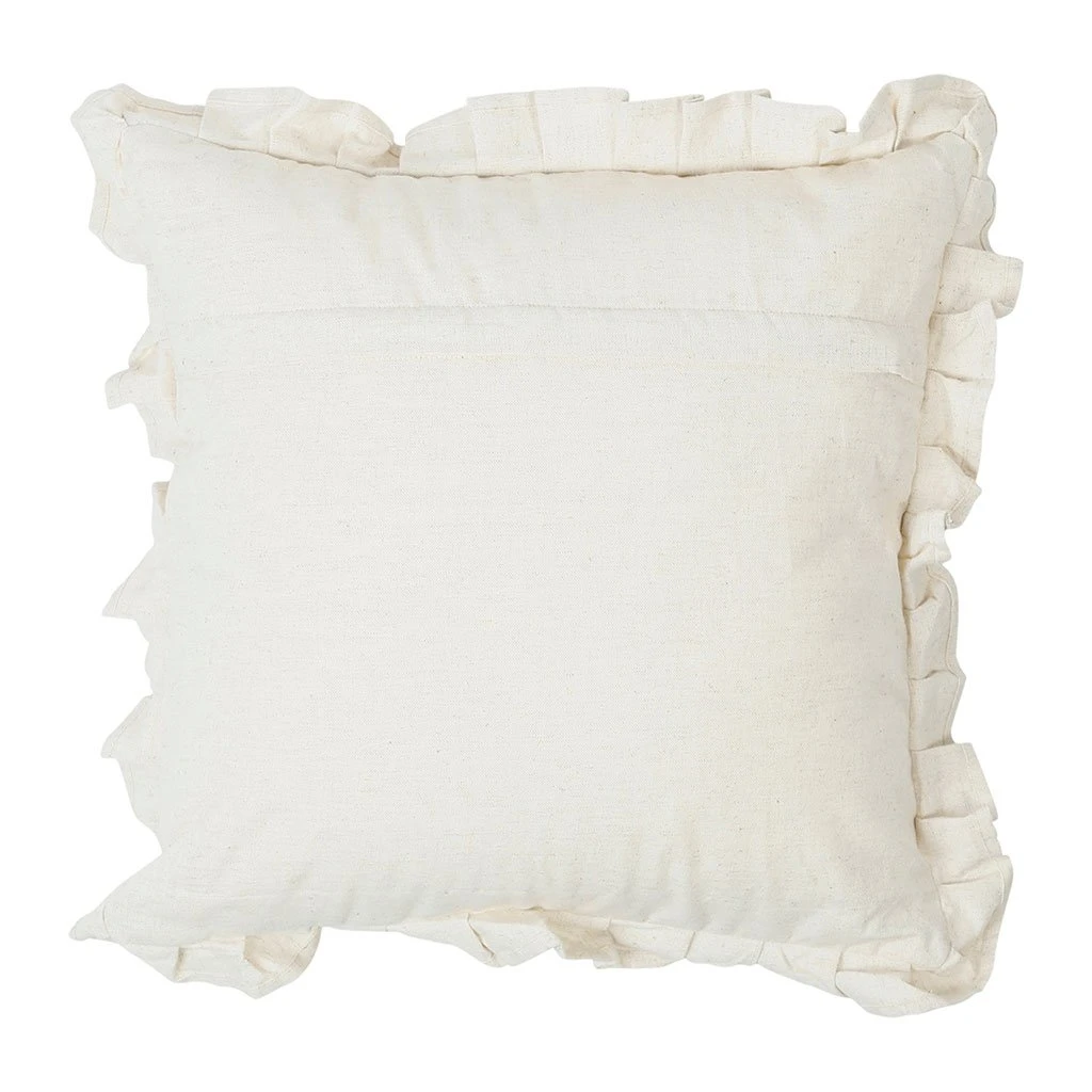 Comptoir De Famille Coussin Carré Chambray Naturel 40x40cm En Coton 4 Comptoir De Famille Coussin Carré Chambray Naturel 40x40cm En Coton – Image 2