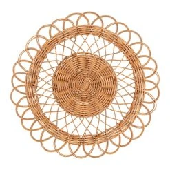 Comptoir De Famille Set Table Rond Aere Fantine Naturel D35cm Rotin
