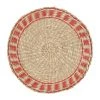 Comptoir De Famille Set Table Rond Damier Naturel Et Rouge D35cm En Jonc De Mer -HARMONY Shop 201463 DEB WEB