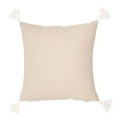 Comptoir De Famille Coussin Beige 40x40cm En Coton - Emeline -HARMONY Shop 201606 DET01 WEB