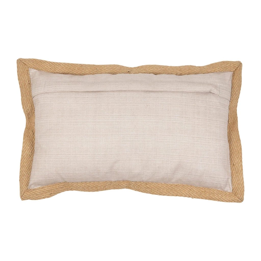 Comptoir De Famille Coussin Rectangulaire Beige 50x30cm En Coton Et Jute - Louise 5 Comptoir De Famille Coussin Rectangulaire Beige 50x30cm En Coton Et Jute - Louise – Image 3