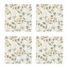 Comptoir De Famille Serviettes X4 Fleuri Blanc Et Vert En Lin - Louise -HARMONY Shop 201610 DEB WEB