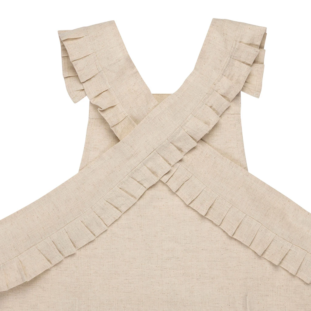 Comptoir De Famille Tablier Naturel En Coton Et Lin - Chambray 4 Comptoir De Famille Tablier Naturel En Coton Et Lin - Chambray – Image 2