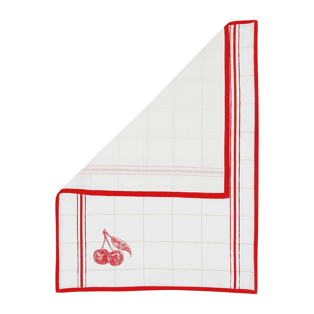 Comptoir De Famille Torchon Damier Collect Rouge 50x70cmen Coton - Louise 4 Comptoir De Famille Torchon Damier Collect Rouge 50x70cmen Coton - Louise – Image 2