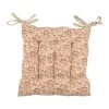 Comptoir De Famille Galette De Chaise Carrée Fleurie Rouge 40x40cm En Coton - Clivie -HARMONY Shop 201622 DEB WEB