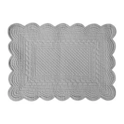 Côté Table Set De Table Rectangulaire Boutis Gris Perle En Coton