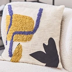 SEMA DESIGN Housse De Coussin Arty Folk Moutarde 45x45cm -HARMONY Shop 338ce amb 202205 photo3860 fdsjour31468