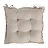 Côté Table Galette De Chaise Carrée Nalia Naturel 38x38x9cm Coton 180g/m2 -HARMONY Shop 37574 DEB WEB