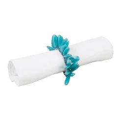Côté Table Rond Serviette Perli Turquoise D4cm En Fer Et Verre -HARMONY Shop 37735 DET02 WEB