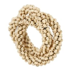 Côté Table Rond Serviette Billes Naturel D4cm Fer+bois