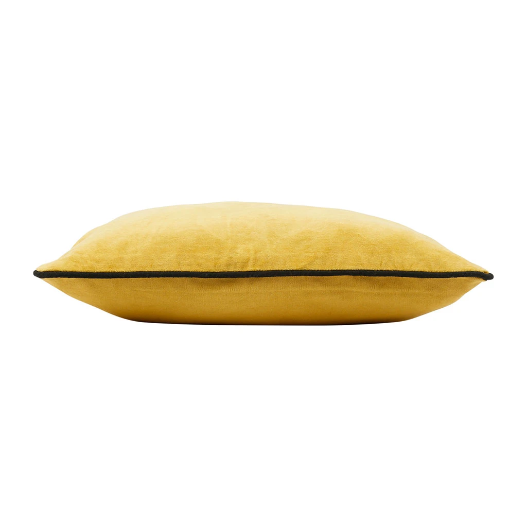 Côté Table Housse De Coussin En Velours De Coton Moutarde 45x45cm - Velvetin 5 Côté Table Housse De Coussin En Velours De Coton Moutarde 45x45cm - Velvetin – Image 3