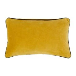 Côté Table Housse De Coussin En Velours De Coton Moutarde 50x30cm - Velvetin