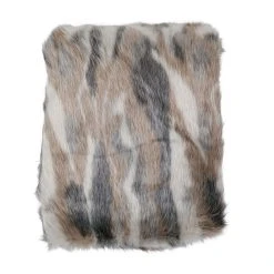 Côté Table Plaid En Fausse Fourrure Gris Et Brun - Refuge