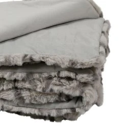 Côté Table Plaid En Fausse Fourrur Gris - Refuge -HARMONY Shop 38062 DET02 WEB