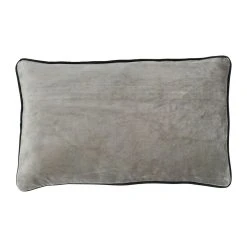 Côté Table Housse De Coussin En Velours De Coton Taupe 50x30cm - Velvetin