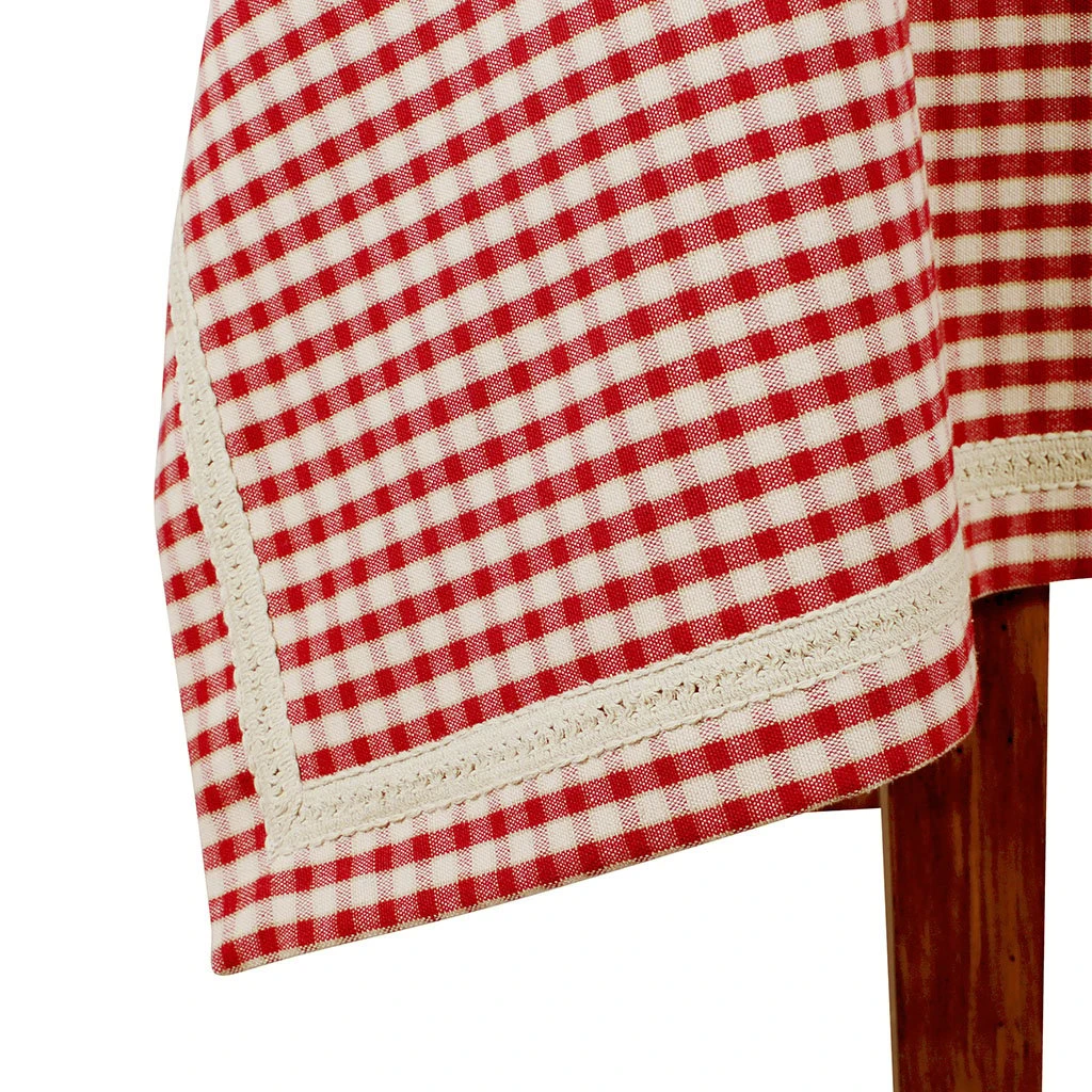 Comptoir De Famille Nappe Rectangulaire Mami Carreau Rouge En Coton 5 Comptoir De Famille Nappe Rectangulaire Mami Carreau Rouge En Coton – Image 3