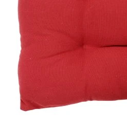 Comptoir De Famille Galette De Chaise Carrée Mami Rouge En Coton -HARMONY Shop 3965 DET03 WEB