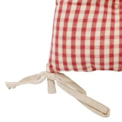 Comptoir De Famille Galette De Chaise Carrée Mami Rouge En Coton -HARMONY Shop 3965 DET04 WEB