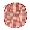 Comptoir De Famille Galette De Chaise Ronde Mami Rouge En Coton -HARMONY Shop 4175 DEB WEB