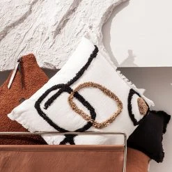 HARMONY HAOMY Coussin Tikri Ivoire 45x45cm 1 Face Coton/1 Face Lin 11 HARMONY HAOMY Coussin Tikri Ivoire 45x45cm 1 Face Coton/1 Face Lin -HARMONY Shop 43b84 tikri p30 31 10 copie