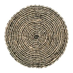 Jardin D'Ulysse Set Table Splendeur Noir D35cm Jonc De Mer