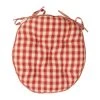 Comptoir De Famille Galette De Chaise Ronde Rouge En Coton -HARMONY Shop 4883 DEB WEB
