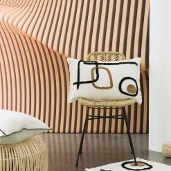 HARMONY HAOMY Coussin Tikri Ivoire 40x60cm 1 Face Coton/1 Face Lin -HARMONY Shop 54856 ah20 tikri mansa 2