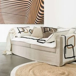 HARMONY HAOMY Coussin Tikri Ivoire 40x60cm 1 Face Coton/1 Face Lin -HARMONY Shop 5643c ah20 tikri tempo mansa brooklyn