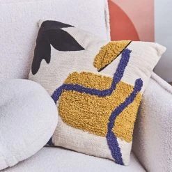 SEMA DESIGN Housse De Coussin Arty Folk Moutarde 45x45cm -HARMONY Shop 5fbc9 amb 202205 photo 3860 fds0902