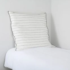 HARMONY HAOMY Housse De Coussin Calvi Blanc 80x80cm 100% Lin Lavé -HARMONY Shop 602838 SITU01 WEB