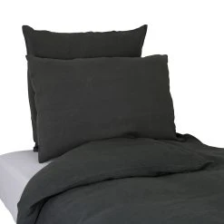 HARMONY HAOMY Housse De Couette Viti Granit 240x220cm 100% Lin Lavé -HARMONY Shop 602867 DET01 WEB