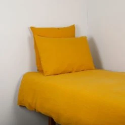 HARMONY HAOMY Housse De Couette Viti Safran 240x220cm 100% Lin Lavé -HARMONY Shop 602873 SITU01 WEB