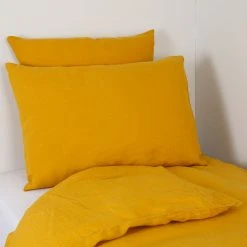 HARMONY HAOMY Housse De Couette Viti Safran 240x220cm 100% Lin Lavé -HARMONY Shop 602873 SITU03 WEB