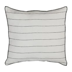 HARMONY HAOMY Coussin Calvi Blanc 45x45cm 100% Lin Lavé