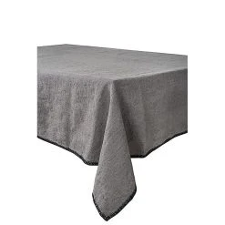 HARMONY HAOMY Nappe Letia Granit 170x170cm 100% Lin Lavé