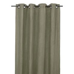 HARMONY HAOMY Rideau Propriano Kaki 140x280cm 100% Lin Lavé -HARMONY Shop 603001 FRN01 WEB