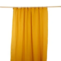 HARMONY HAOMY Rideau Propriano Safran 140x280cm 100% Lin Lavé