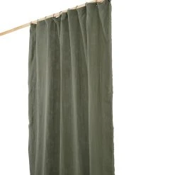HARMONY HAOMY Rideau à Oeillets En Voile De Coton Dili Kaki - 120 X 280cm -HARMONY Shop 619467 DET03 WEB