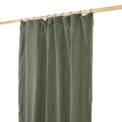 HARMONY HAOMY Rideau à Oeillets En Voile De Coton Dili Kaki - 120 X 280cm -HARMONY Shop 619467 DET04 WEB