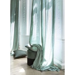 HARMONY HAOMY Rideau à Oeillets En Voile De Coton Dili Kaki - 120 X 280cm -HARMONY Shop 619467 FRN02 WEB