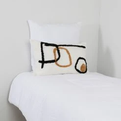 HARMONY HAOMY Coussin Tikri Ivoire 40x60cm 1 Face Coton/1 Face Lin -HARMONY Shop 621668 SITU01 WEB