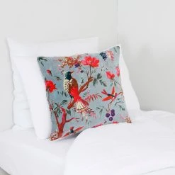 HARMONY HAOMY Coussin Birdy En Velours 45x45cm Jade En Coton -HARMONY Shop 630714 SITU01 WEB