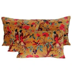 HARMONY HAOMY Coussin Birdy En Velours 40x60cm Chamois En Coton