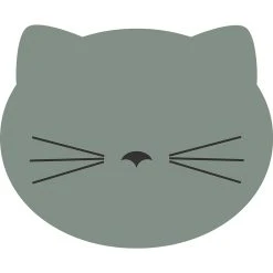 A&A Story Set De Table Vinyle Chat D30cm Gris